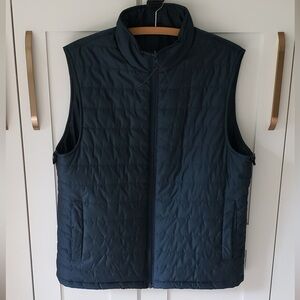 Ted Baker London Vest Mens 4 L Blue Quilted Zip Up Sleeveless Jacket Casual Luxe